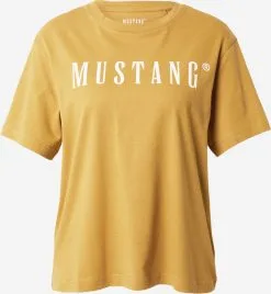 Mustang T-shirts Shirt ALINA Dames Goudgeel