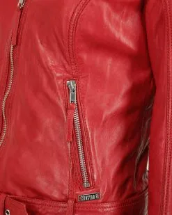 Mustang Leren Jassen Tussenjas 31020254 Dames Rood -Mustang Verkoop 755fd34cfd78a645657dc79273d54e10