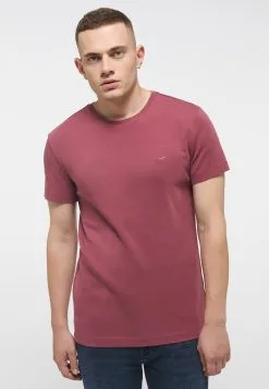 Mustang T-shirts Shirt Heren Bourgogne -Mustang Verkoop 79959b29401d1e411d66094fd242e139