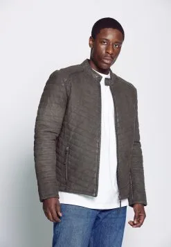 Mustang Leren Jassen Tussenjas Heren Grafiet -Mustang Verkoop 7a2234affd068b1f42b161259ac0d412