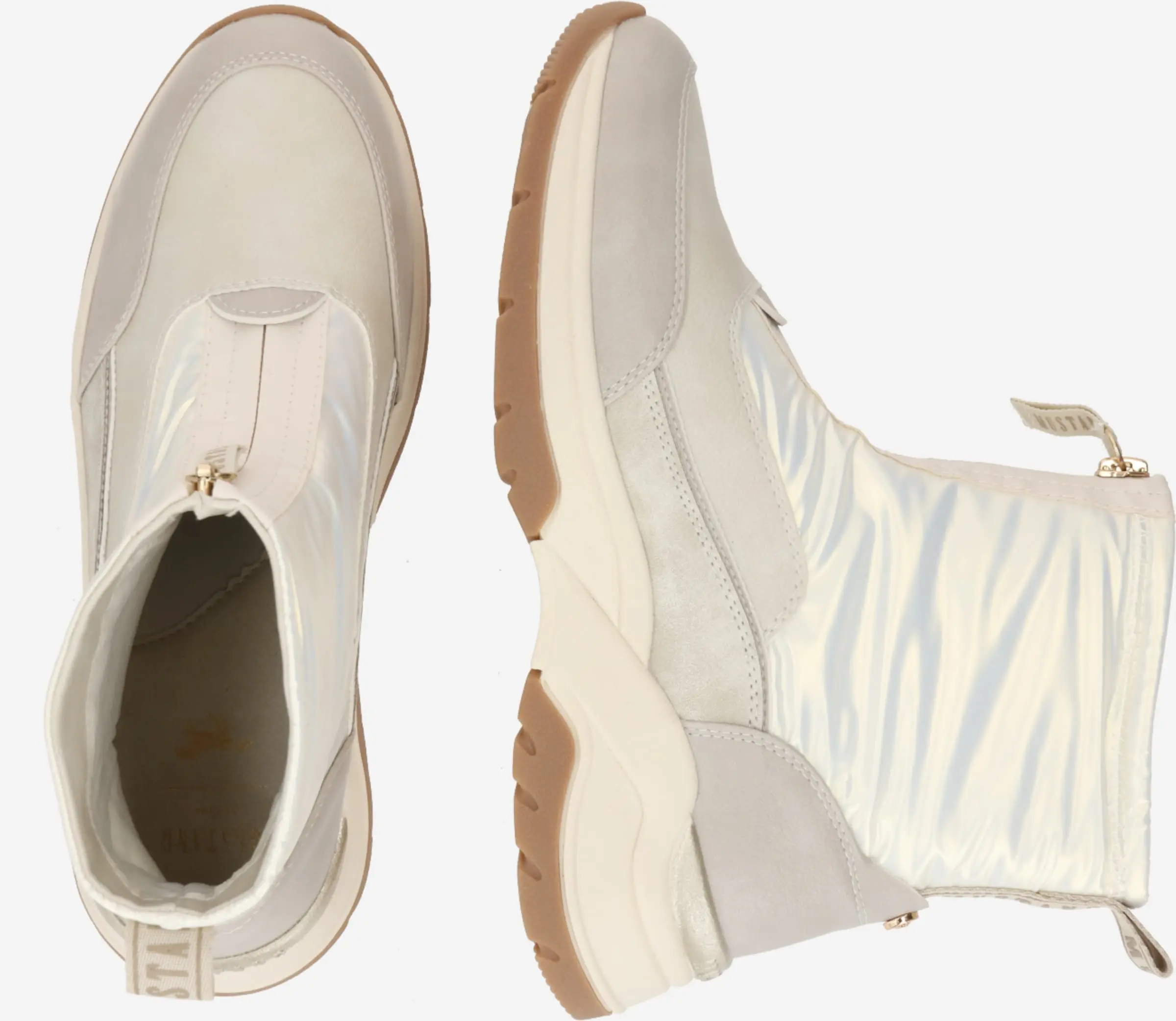 Mustang Klassieke Enkellaarsjes Enkellaarsjes Dames Beige / Ivoor 4 Mustang Klassieke Enkellaarsjes Enkellaarsjes Dames Beige / Ivoor - Afbeelding 2