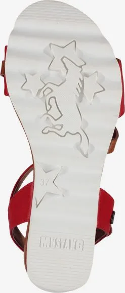 Mustang Sandalen Met Hak Sandaal Dames Rood -Mustang Verkoop 7d7cca287228eb6431f43b609ed3ff35