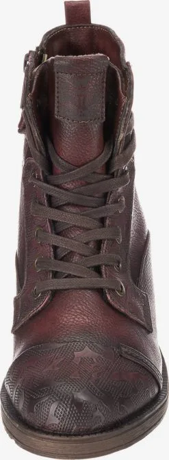 Mustang Enkellaarsjes Veterlaarsjes Dames Bordeaux -Mustang Verkoop 818a34a7e272ab5b3b09d5f8a1eca64e
