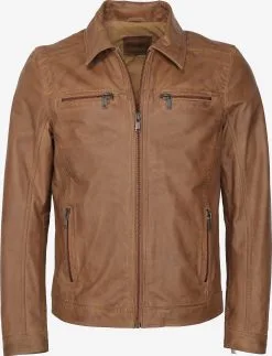 Mustang Leren Jassen Tussenjas 31021630 Heren Cognac