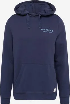 Mustang Hoodies Sweatshirt Bennet Heren Marine / Lichtblauw