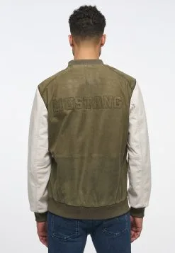 Mustang Leren Jassen Tussenjas Heren Olijfgroen -Mustang Verkoop 86e0e51ab9e80d06fd267d8f1dfdbb52