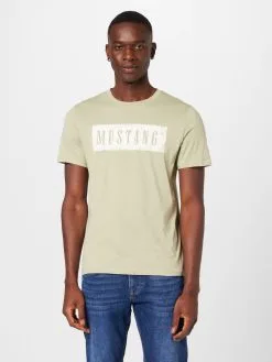 Mustang T-shirts Shirt Alex Heren Olijfgroen -Mustang Verkoop 88e8e182faf806a8b136309d2c4d1a4c