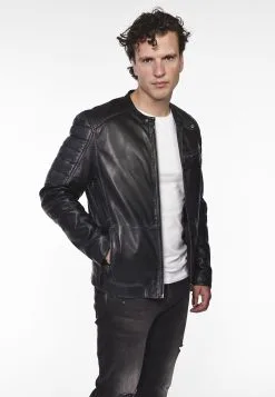 Mustang Leren Jassen Tussenjas Heren Donkergrijs -Mustang Verkoop 8a33f049f14289708de71fdf779a5ef1