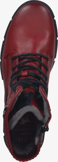 Mustang Enkellaarsjes Veterlaarsjes Dames Rood -Mustang Verkoop 8b6f7d73e7cc8626eb28eadfbbf4e69d