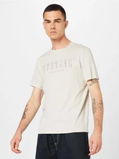 Mustang T-shirts Shirt Alex Heren Ivoor -Mustang Verkoop 8c5bb9d79f234a929797371991893fb8