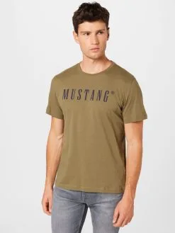 Mustang T-shirts Shirt Alex Heren Kaki -Mustang Verkoop 8ecd6996d94313291917dbc16586a4a5