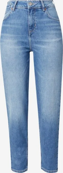 Mustang Mom Jeans Tapered Jeans Charlotte Dames Blauw