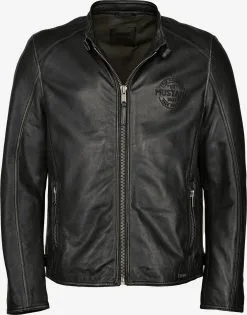 Mustang Leren Jassen Tussenjas 31021308 Heren Zwart