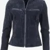 Mustang Leren Jassen Tussenjas Ryana Dames Blauw -Mustang Verkoop 91e3edc41f80a9df92a3d78a8727248a