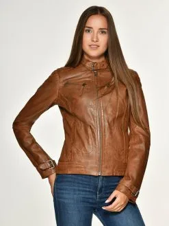Mustang Leren Jassen Tussenjas Ryana Dames Cognac -Mustang Verkoop 92c05e176fd79f35769c995ec7f8b456