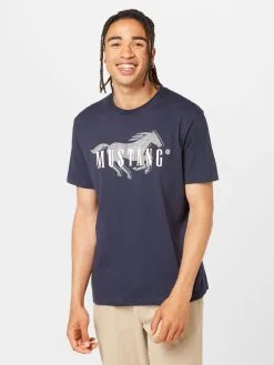 Mustang T-shirts Shirt Heren Marine -Mustang Verkoop 974a9df13af7b4a41d5d32b5ce17321b