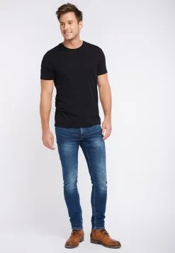 Mustang Jeans Skinny Jeans Oregon Heren Blauw -Mustang Verkoop 9755c355e8090604bcb822db6f4031af