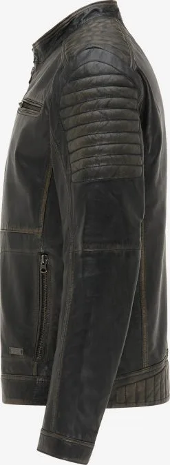 Mustang Leren Jassen Tussenjas Heren Donkerbruin -Mustang Verkoop 9c457e26b9e67db4542f869655d9c641