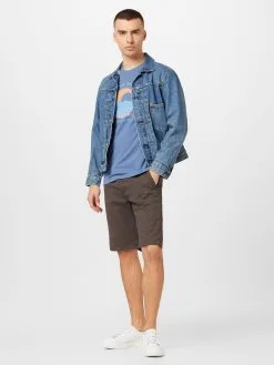 Mustang T-shirts Shirt Alex Heren Smoky Blue / Lichtblauw -Mustang Verkoop 9d2fc55007cdada90957bdcdb8770f09