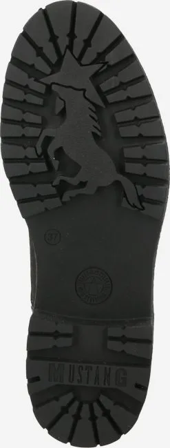 Mustang Enkellaarsjes Veterlaarsjes Dames Antraciet -Mustang Verkoop 9fdc7bb42886a0b991a9f3ea04aa4efd