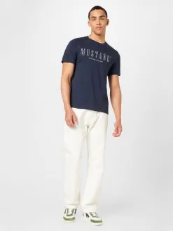 Mustang T-shirts Shirt Alex Heren Nachtblauw -Mustang Verkoop a0cc1809b2c0622b9c00c73636a5635e