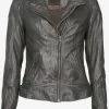 Mustang Leren Jassen Tussenjas Ina Dames Donkergrijs -Mustang Verkoop a21aad3c37622105b6534d2b8b3986bb