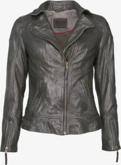 Mustang Leren Jassen Tussenjas Ina Dames Donkergrijs