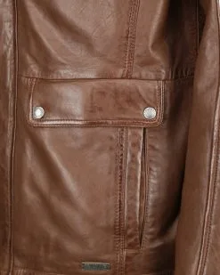 Mustang Leren Jassen Tussenjas 31019262-RF Heren Bruin -Mustang Verkoop a8461dde852ce9046829f4983a8c501d