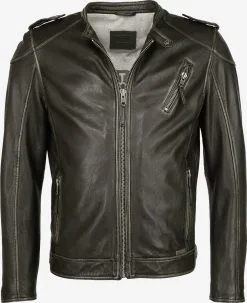 Mustang Leren Jassen Tussenjas 31020136 Heren Zwart