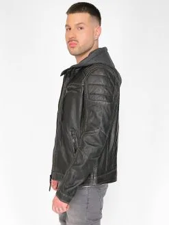 Mustang Leren Jassen Tussenjas 31021306 Heren Zwart -Mustang Verkoop b3806691451e110a275e91e0b010b706