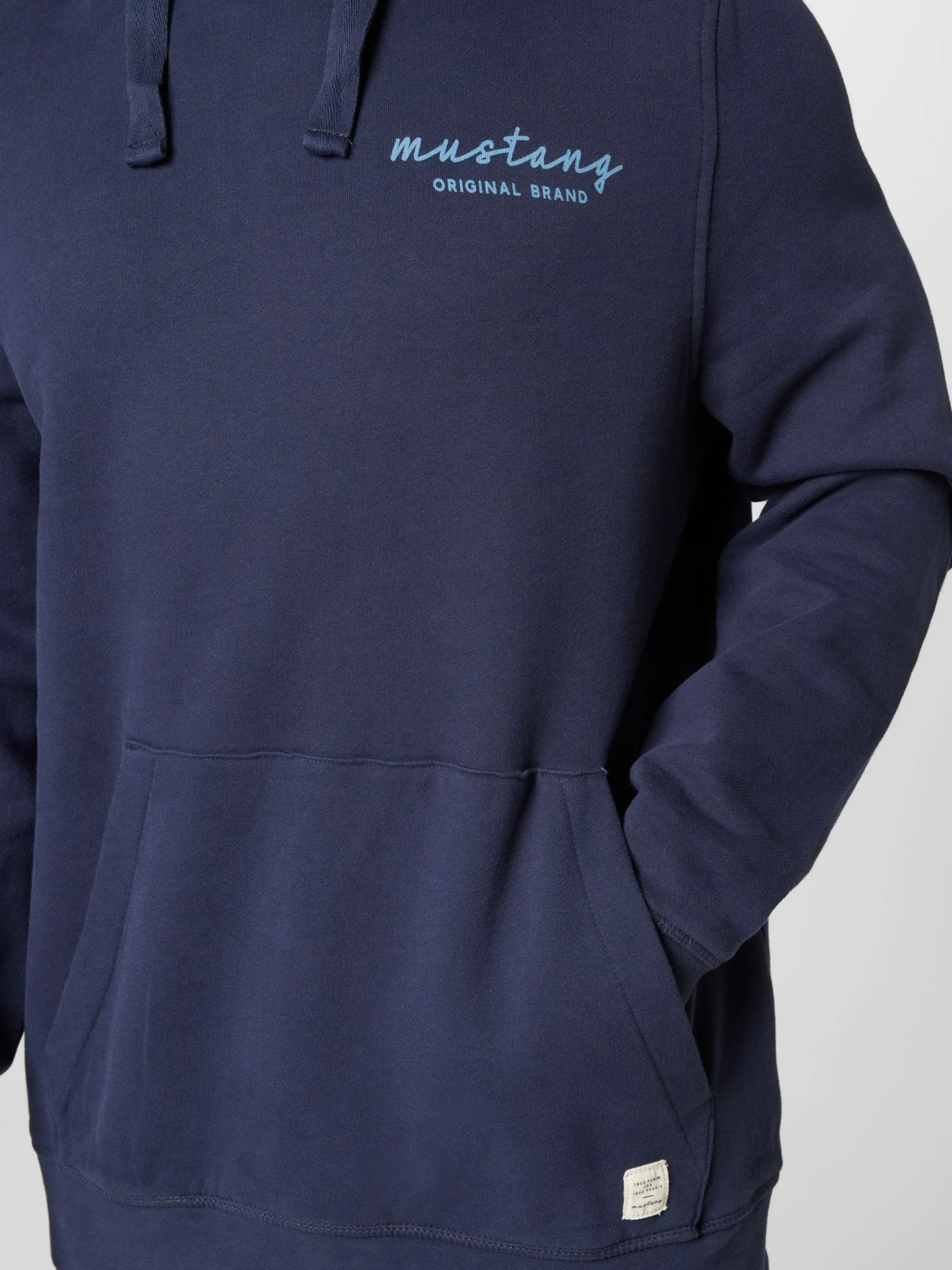 Mustang Hoodies Sweatshirt Bennet Heren Marine / Lichtblauw 4 Mustang Hoodies Sweatshirt Bennet Heren Marine / Lichtblauw - Afbeelding 2