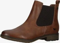 Mustang Enkellaarsjes Chelsea Boots Dames Cognac / Donkerbruin