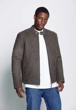 Mustang Leren Jassen Tussenjas Heren Grafiet -Mustang Verkoop b5286c9640f25b2ee285f357e87b780d