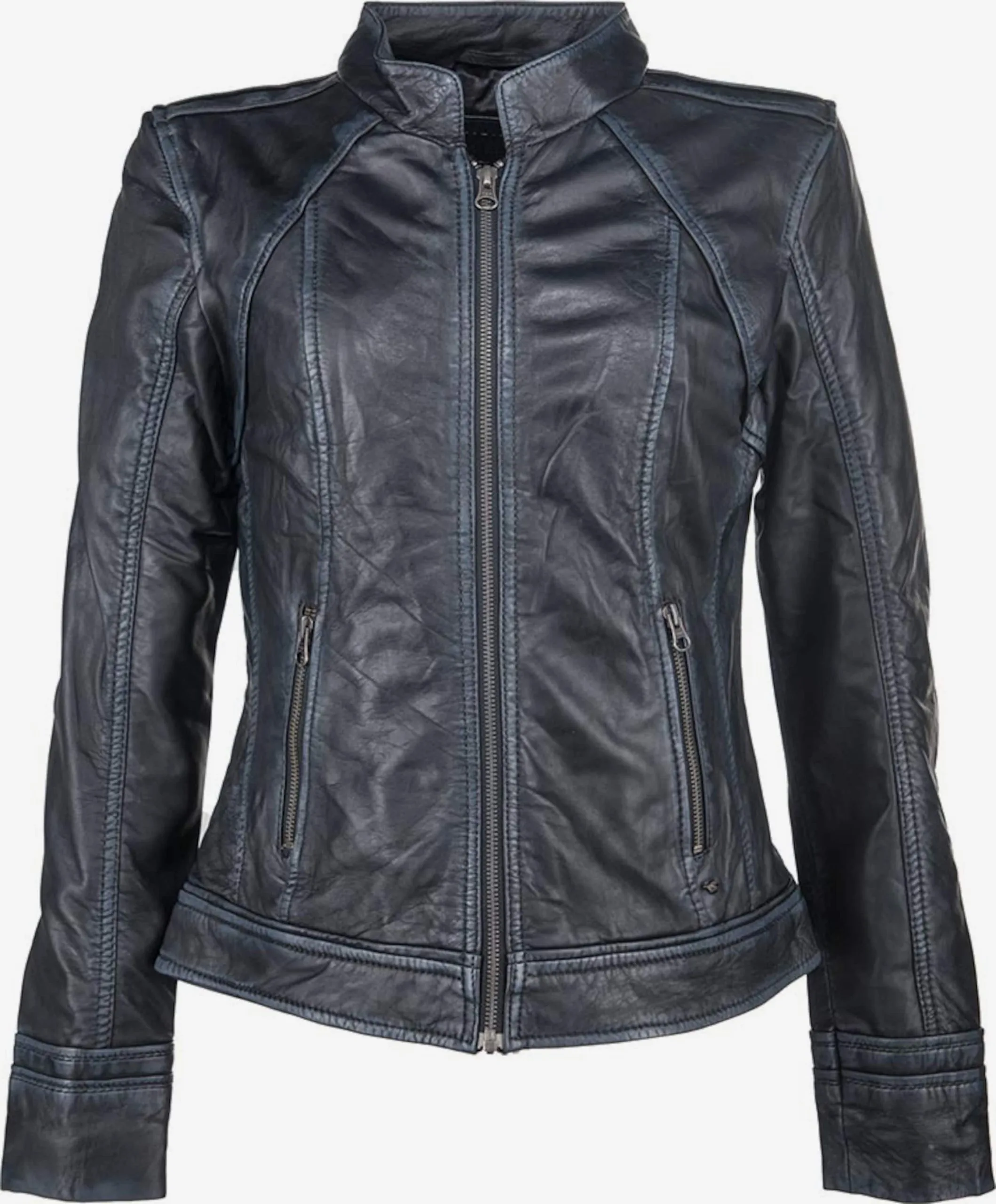 Mustang Leren Jassen Tussenjas Americana Dames Kobaltblauw 3 Mustang Leren Jassen Tussenjas Americana Dames Kobaltblauw