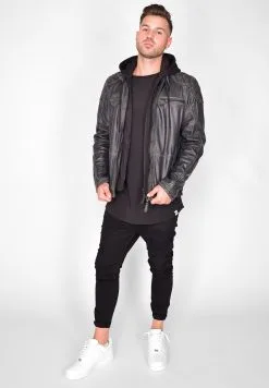 Mustang Leren Jassen Tussenjas Heren Grijs -Mustang Verkoop b66f7a5375eb1dcf296d0a67cdbfe8da