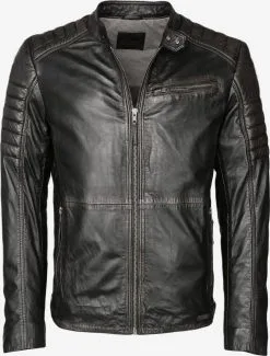 Mustang Leren Jassen Tussenjas 3101985 Heren Zwart