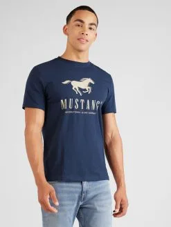 Mustang T-shirts Shirt ALEX Heren Nachtblauw -Mustang Verkoop bf3ca22e54d3ec05dbbfa351b2a25c27