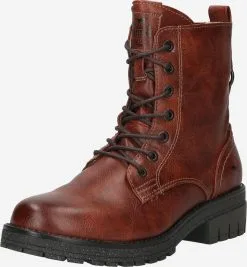Mustang Enkellaarsjes Veterlaarsjes Dames Roestbruin