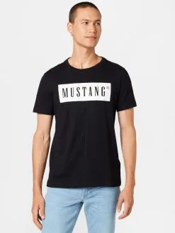 Mustang T-shirts Shirt Alex Heren Zwart -Mustang Verkoop c6491add98f939abc0c13e259d95d78e