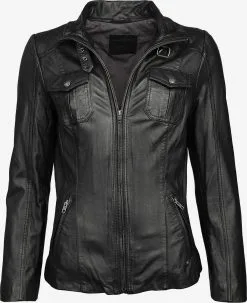 Mustang Leren Jassen Tussenjas Cat Dames Zwart