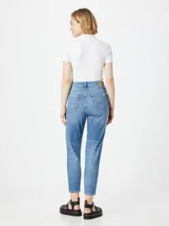 Mustang Mom Jeans Tapered Jeans Charlotte Dames Blauw -Mustang Verkoop c7da5d95d3757896337e965ce7864ad0