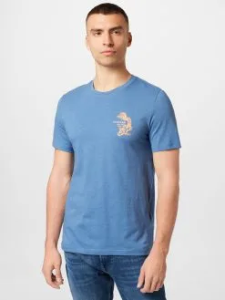 Mustang T-shirts Shirt Alex Heren Smoky Blue -Mustang Verkoop cb1f5052ff4417ccd01442e21fc932d5