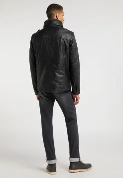 Mustang Leren Jassen Tussenjas Walker FF Heren Zwart -Mustang Verkoop d1600212bc549f9b54ffbb2ab3eeaccb