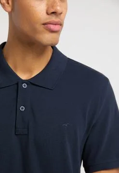 Mustang Polos Shirt Heren Donkerblauw -Mustang Verkoop d30ccbd7fdf06bd1ec316a9fdace33f6