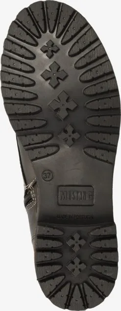 Mustang Enkellaarsjes Veterlaarsjes Dames Zwart -Mustang Verkoop d69bdc8ea15b51801262432624492729