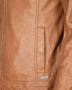 Mustang Leren Jassen Tussenjas Heren Cognac -Mustang Verkoop d71631a41234500a44dfeb190fcd929a