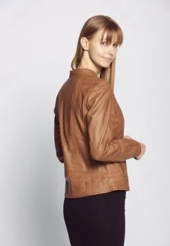 Mustang Leren Jassen Tussenjas Dames Cognac -Mustang Verkoop d778420df0aef6a1e9959bc624421171