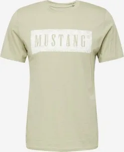 Mustang T-shirts Shirt Alex Heren Olijfgroen