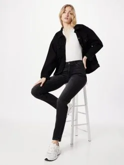 Mustang Jeans Skinny Jeans Crosby Dames Zwart -Mustang Verkoop dddaa2c97fbee484439ae365c25d73e7