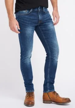 Mustang Jeans Skinny Jeans Oregon Heren Blauw -Mustang Verkoop e354361e0f52e915296d9ef488cc05f4